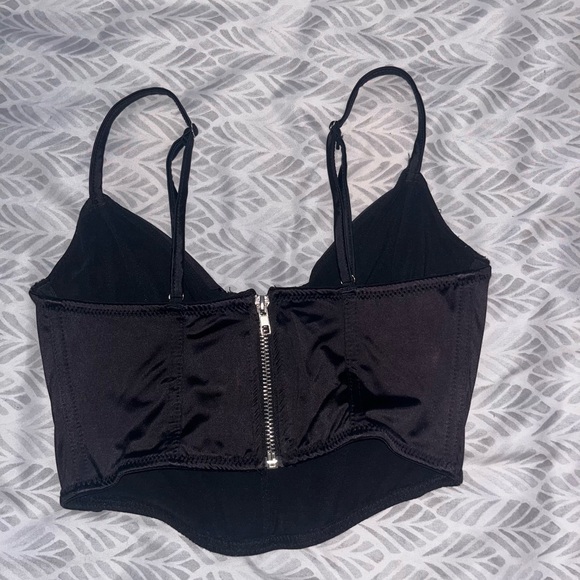 Garage corset top in black. - Picture 3 of 4